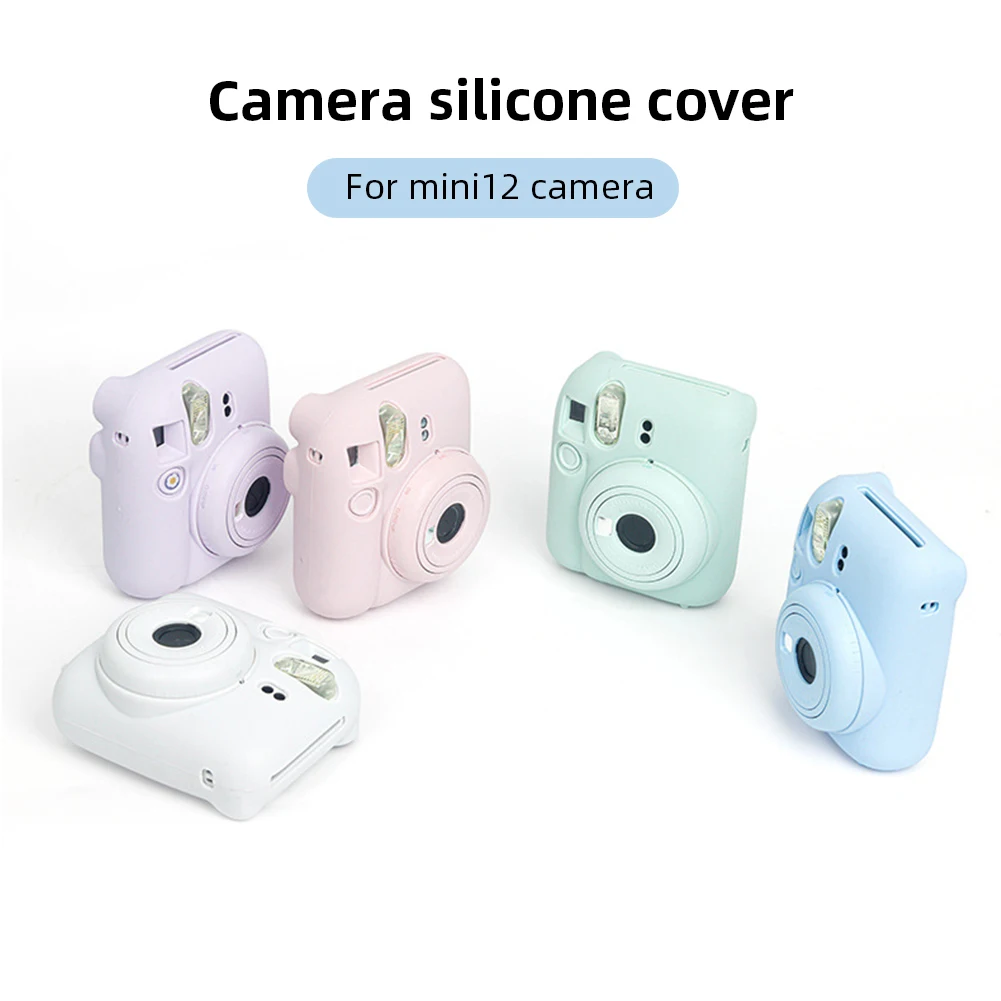 Suitable for Fujifilm Instax Mini 12 Solid Color Protective Durable Drop Soft Shell Fit Camera Silicone Cover