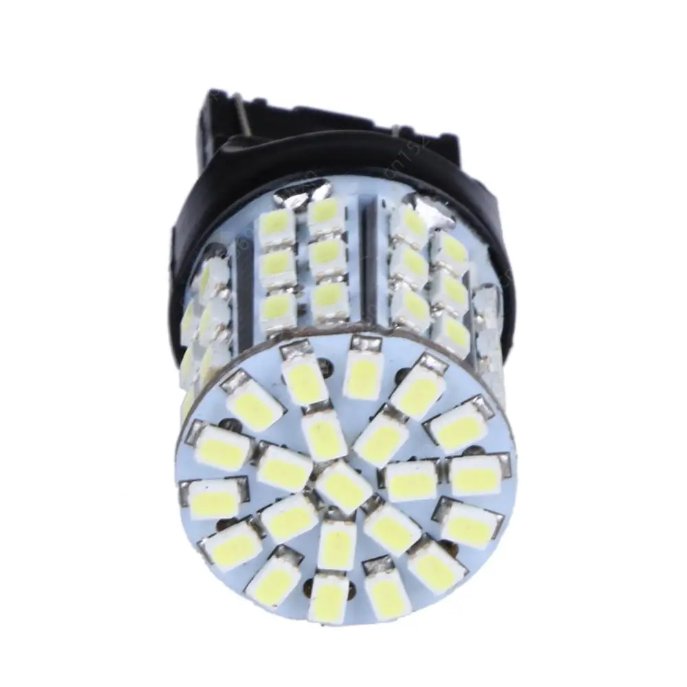 7443 2-8pcs W21W T20 7440 LED 64-SMD 1206 LED for Car Bulbs 12V Brake Signal Lamp Brake Reverse Parking Light 64-SMD White smile