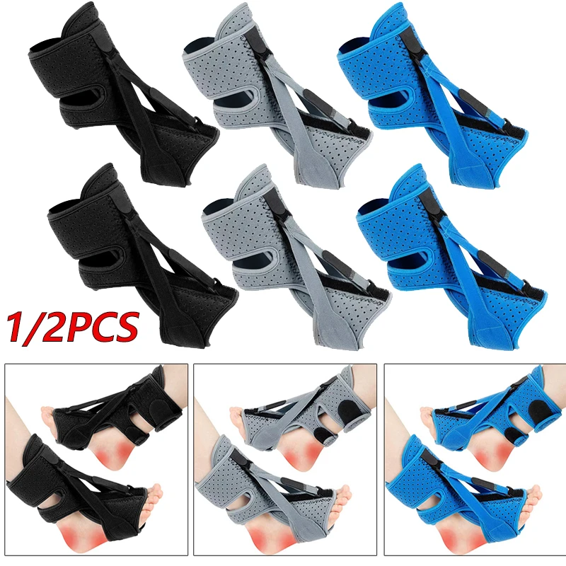 1/2PCS Plantar Fasciitis Night Splint Adjustable Foot Drop Orthosis Stabilizer Brace Support Pain Relief with Arch Support Ankle