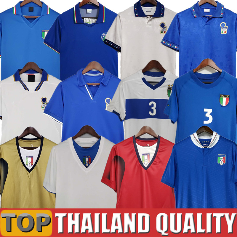 Retro Italy soccer jerseys 1982 1988 1994 1998 2000 2002 2004 2006 2012 football shirt italia Goalkeeper Men kids kit Classic Vintage BUFFON MALDINI DEL PIERO TOTTI