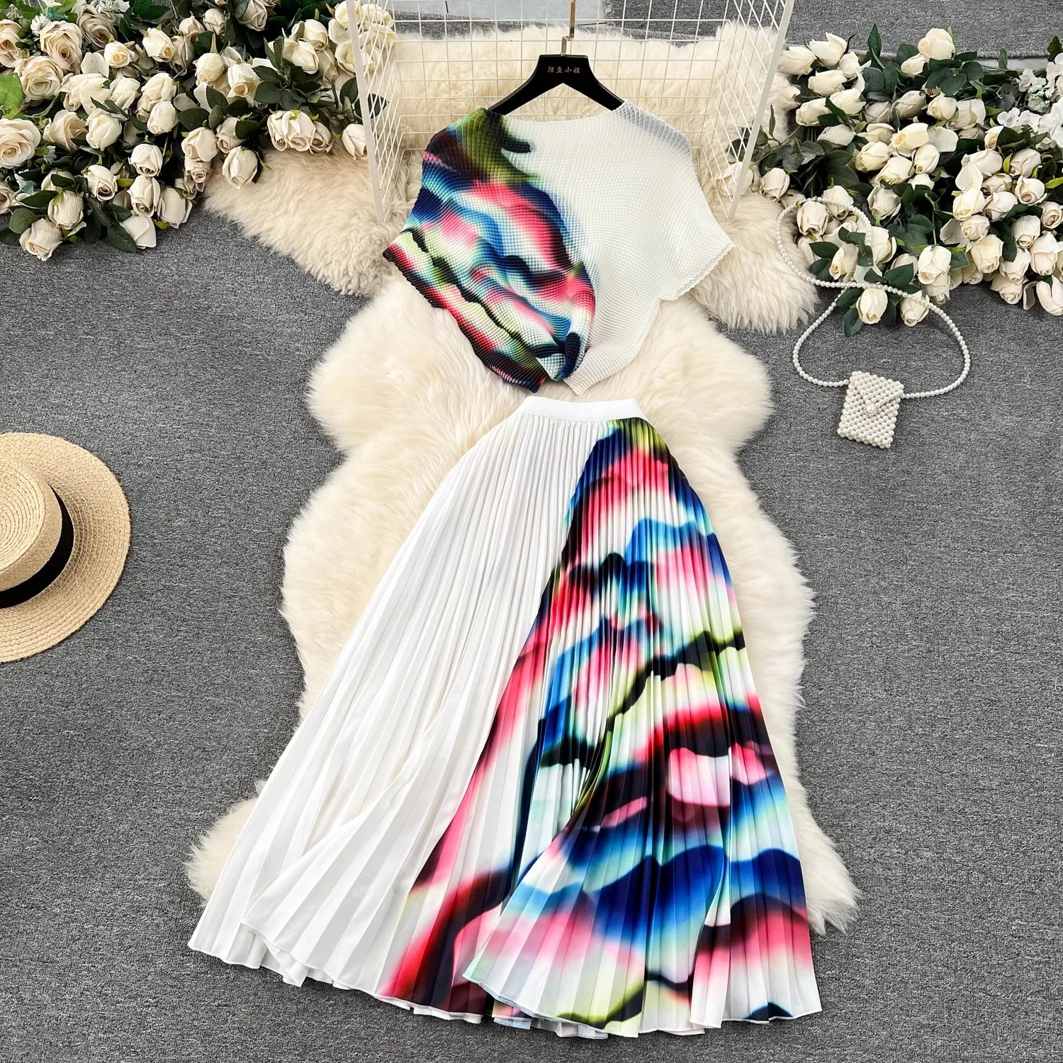 New Autumn Korean Fashion Casual Knit Two Set Women Sweater Cardigan Crop Top Wide Leg Pant Suits Tracksuit 2 Piece Sets