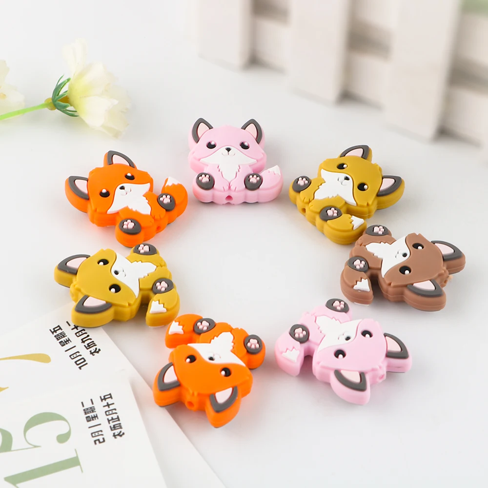Kovict Pcs New Hats Cakes Owls Flower Silicone Beads For Jewelry Making DIY Pacifier Chain Necklace Accessories