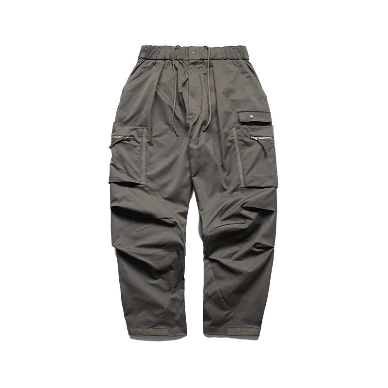 Japanese Streetwear Multi-Pocket Loose Cargo Pants Men Clothing Haruku Casual new Black Trousers Korean High 2025 Quality Joggers Male