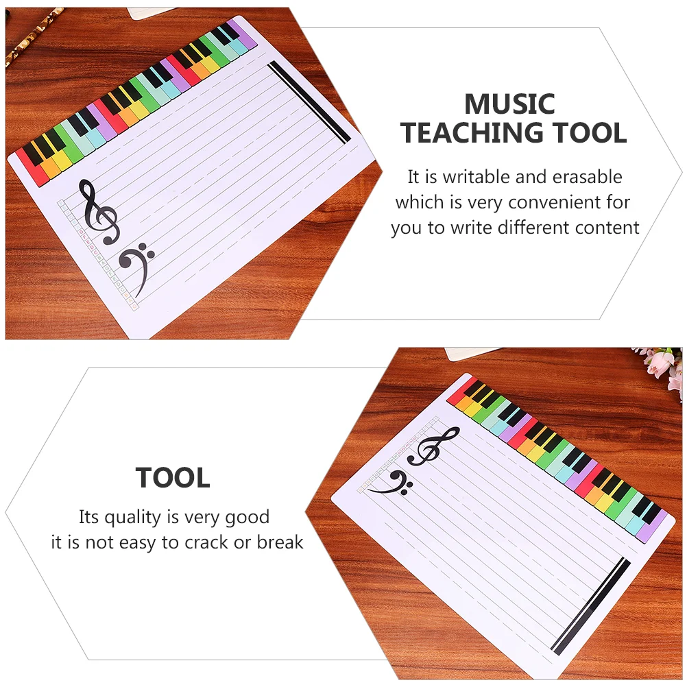 Exercise Board Portable Stave Musical Keyboard Piano 2025 Cards Writable new Staff Whiteboard Note Reusable Music Teaching Boards