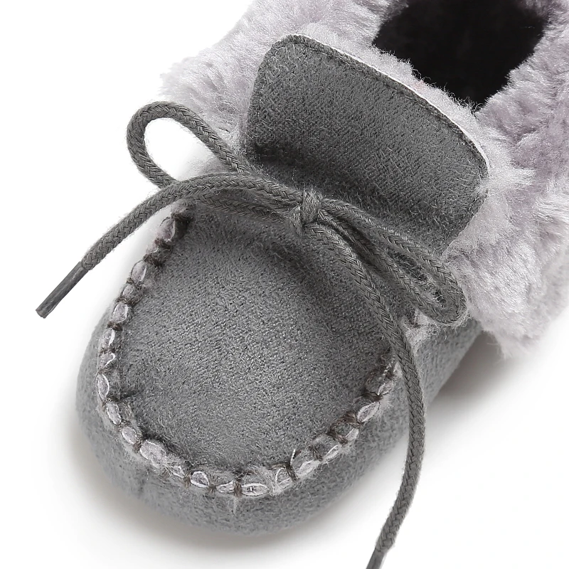 2023 Winter Snow Baby Boots Multiple Colors Warm Fluff Balls 2025 Indoor Colloidal particle sole Infant Newborn Toddler new Baby Shoes
