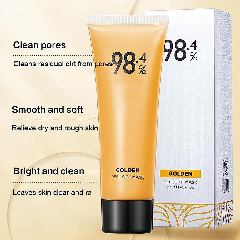 80g Gold Peel Mask Blackheads Cleanses Pores Tightens Facial Mask Deeply Nose Pores Girl Tightens Cleans And Refine Pores
