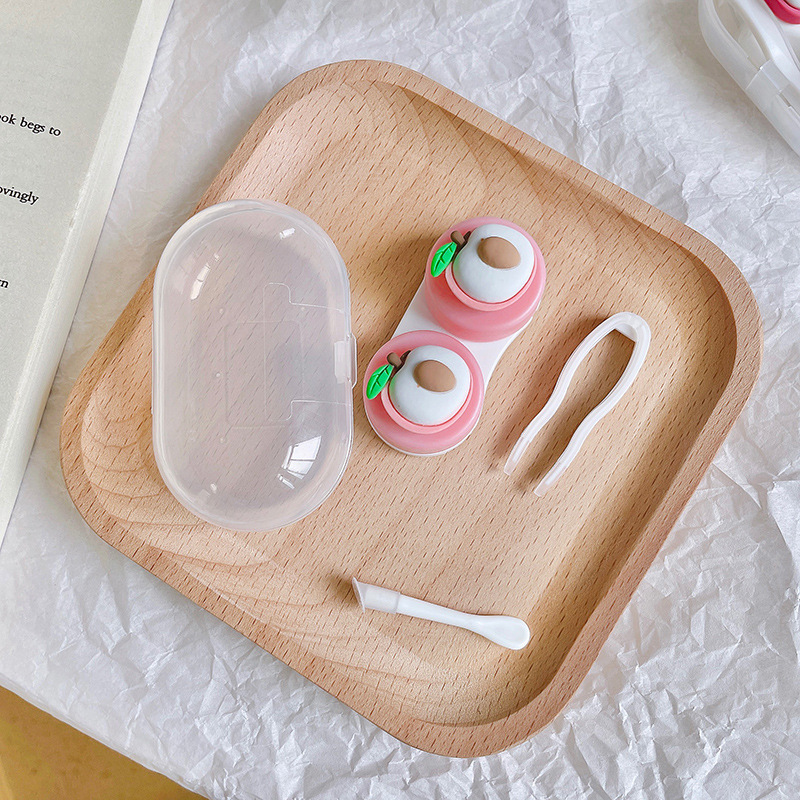 Fruit Style Glasses Cosmetic Contact Lenses Box Cute Contact Lens Case for Eyes Travel Kit Holder Container Travel Accessories