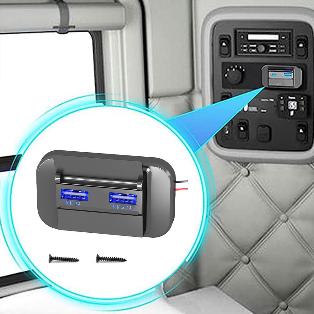 Dual Quick Charge PD RV USB Outlet Type C Dual USB Ports Car Charger Socket Adapter 12V/24V With Power Swith For RV Motorcycle df942