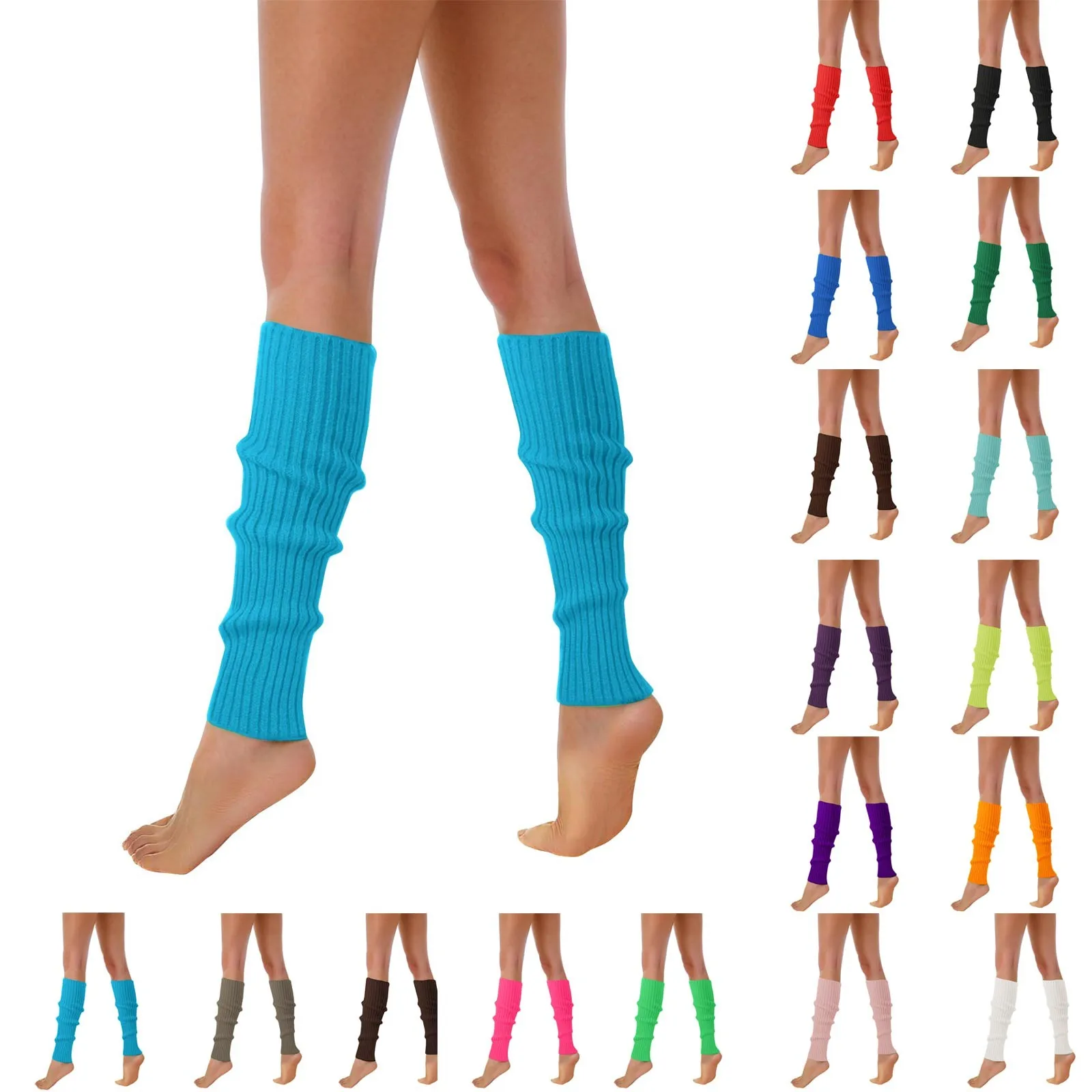 Winter Warm 2025 Knit Long Socks Leg Warmers Gothic new Punk Women Leg Warmer Boots Cuffs Lolita Solid Knitted Lady Sock Foot Cover
