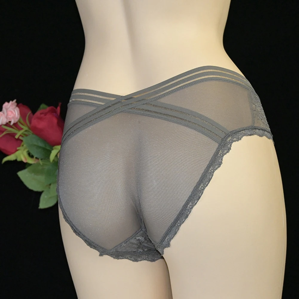 Sissy Underpants Mens Mesh Underwear Ball Pouch Panties Erotic Lingerie Elastic Low Wasist Briefs Sheer G String