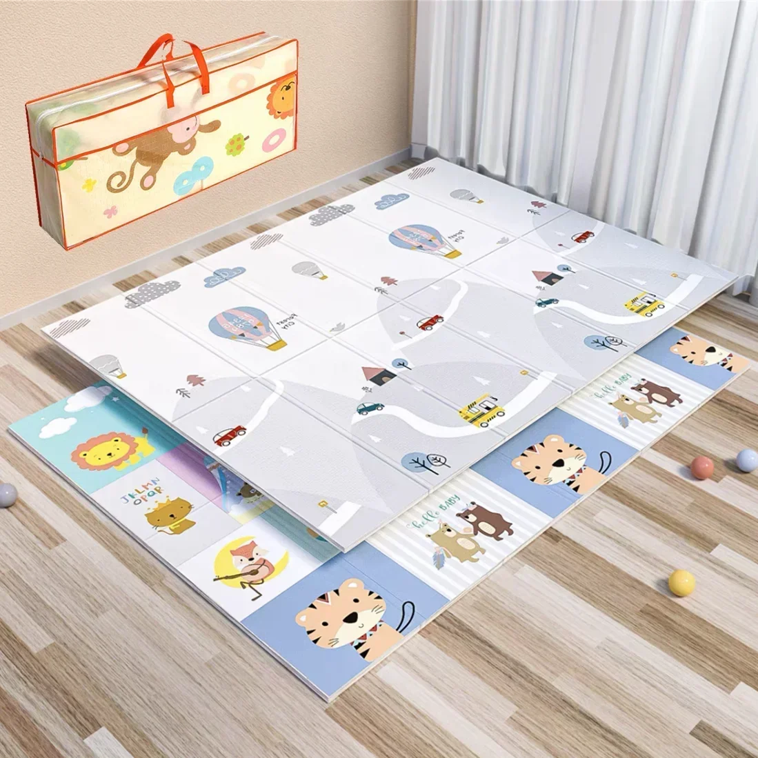 Folding Baby Play Mat For Children Surface Activity Thick Kids Carpet For Nursery Educational Toys From 0 Children's Rugs Floor