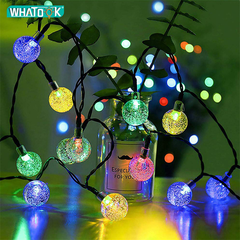 8 Modes 200 LED Solar Light Crystal ball LED String Fairy Lights Outdoor Waterproof Solar Garlands Decor Garden Christmas Party