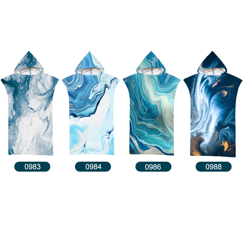 Surf Poncho Changing Towel Microfiber Fabric Water Sports Hooded Robe Adult Child Beach Blanket Bath Swim Quick Tie Dry Wetsuit