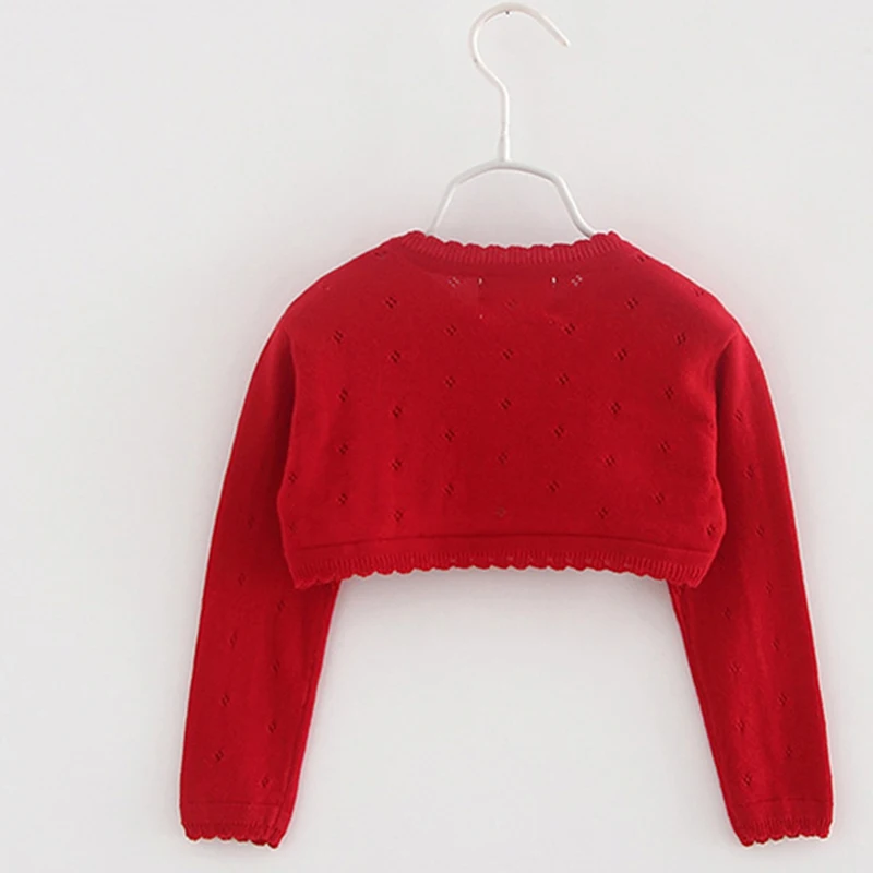 Autumn Knitted Cardigan 2025 Bow Red Baby Girls Cardigans Sweater Jacket Baby Girl new Coat of 1-8 Years Old Outcoat Shawl Baby Clothes