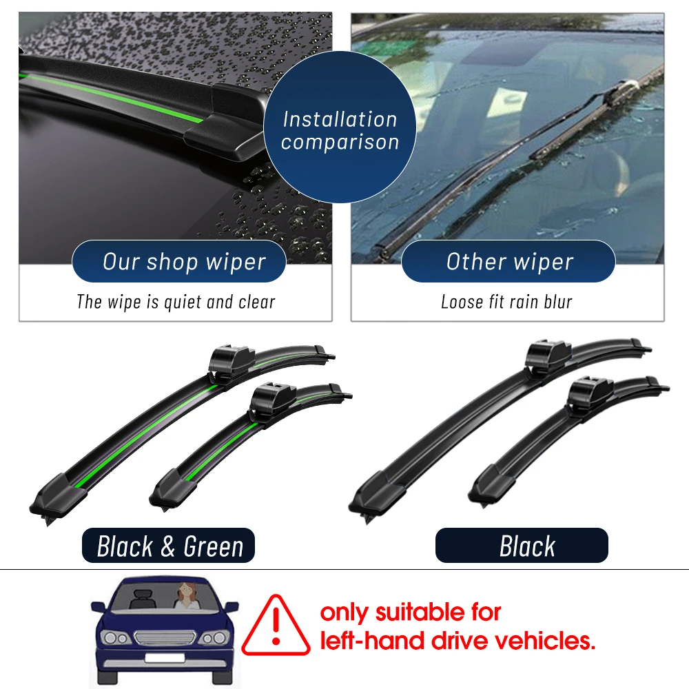 2pcs Front Windshield Wiper Blades For Mercedes Benz B Class W245 W246 W247 2005-2023 2010 2006 Windscreen Window Accessories
