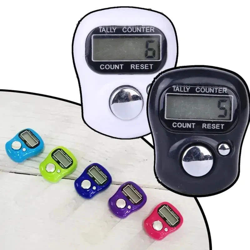LED Counter Finger Mini Electric Digital Display With Light Tally Counter Marker Sewing Knitting Weave Buddha Pray Soccer smile