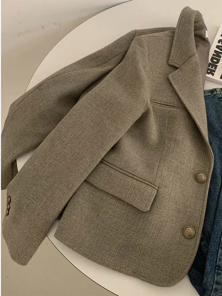UNXX new Blazer Coat 2023 Spring 2025 Autumn New Long Sleeve Women Suit Jacket Notched Collar Blazers Femme Office Lady Women Clothing