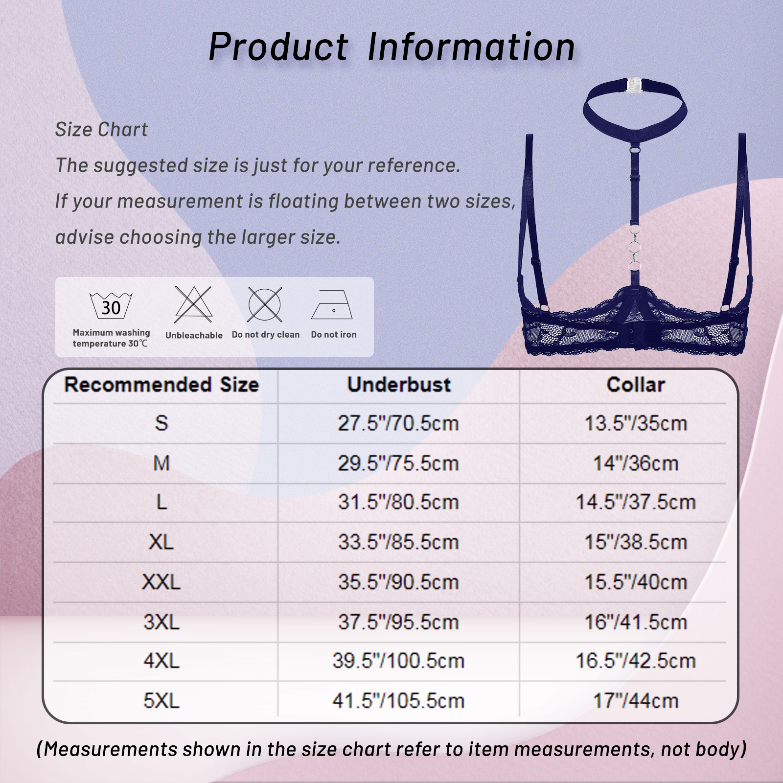 Underwire Cups Womens 1/4 Bra Halter Neck O Ring Sheer Lace Push Up Brassiere ddmysmile Lingerie Underwear Smile