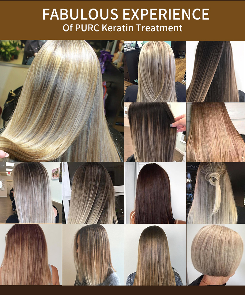 PURC Treatment Brazilian Keratin and Hair Mask Sets Straightening Repair Frizz Hair Treatment Product for Women smile