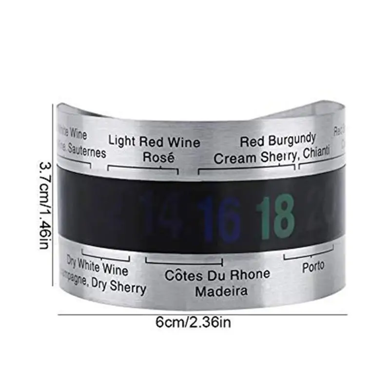 2022 Wine Collar Thermometer Bar Beverage Tool Clever Wine Bottle Snap Thermometer new Lcd Display Clip 2025 For Champagne Beer