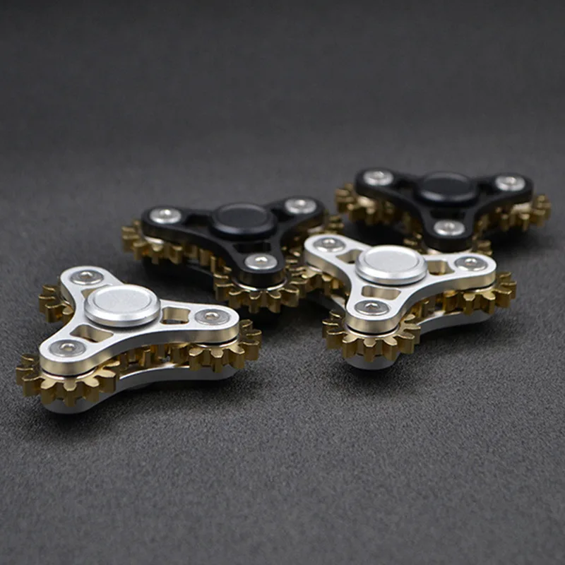 New Multi Gear Rotating Fidget Spinner Boy Gift Nine Tooth Linkage Finger Tip Gyroscope Anti-Anxiety Toy For Kids Adults Gift