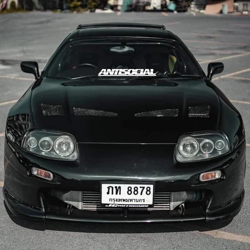 1PC Antisocial Letter Car Stickers for Rear Window Auto Front Windshield Vinyl Decals DIY Cool Racing Body Waterproof Decoration