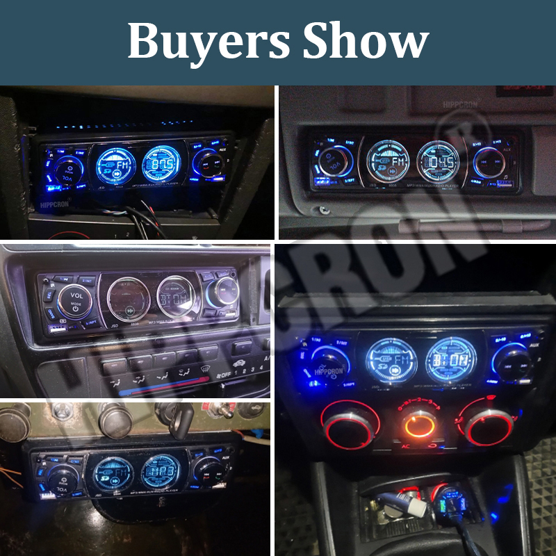 SINOVCLE Car Radio 1din Audio Bluetooth Stereo MP3 Player FM Receiver 60Wx4 Support Phone Charging AUX/USB/TF Card In Dash Kit