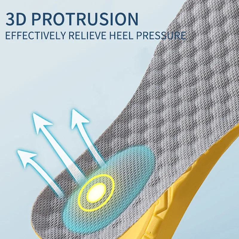 4Pcs Soft Latex Memory Foam Insoles Women Men Sport 2025 Running Foot Support Shoe Pad Breathable Orthopedic new Feet Care Insert Cushion