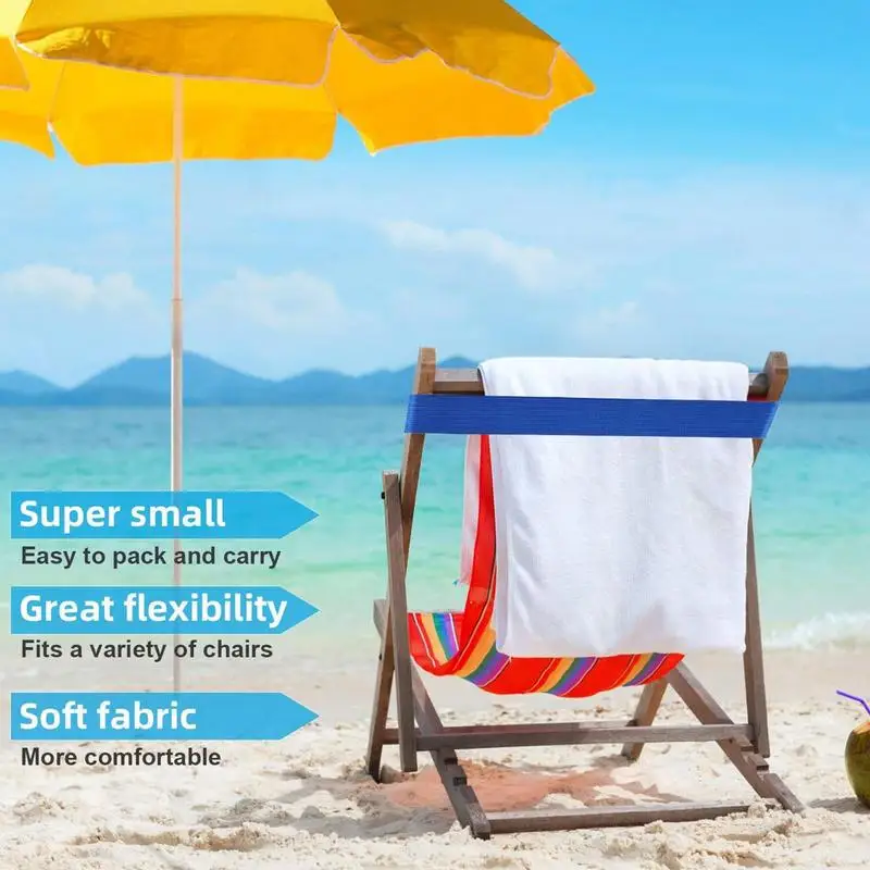 Towel Bands new Chair Clips Silicone Towel Straps Holder For Vacation Beach Essential Towel Clips For Camping Carnival 2025 Cruise Beach