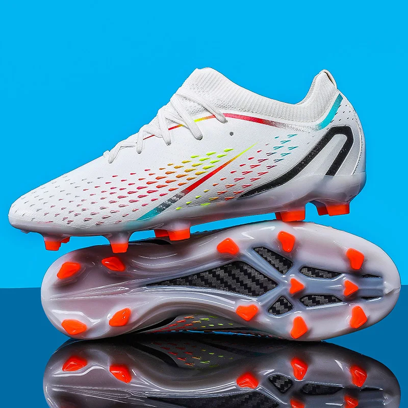 Men Soccer Shoes Adult Kids TF/FG High Ankle Football Boots Cleats Grass Training Sport Footwear Sneakers 35-45