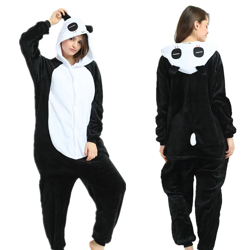 Adults Dinosaur Onesie Jumpsuit Stitch Pajamas Sleepwear Women Men Winter Animal Kigurumi Costume Kids Unicorn Flannel Pyjamas