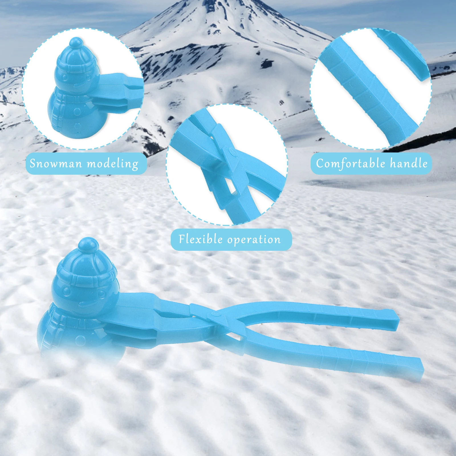 4/3pcs Cute 2025 Bear Duck Snowball Clip Snow Clay Ball Maker Creative Snowballs Mold Snow Shovel for Kids Outdoor new Sports Snow Toys