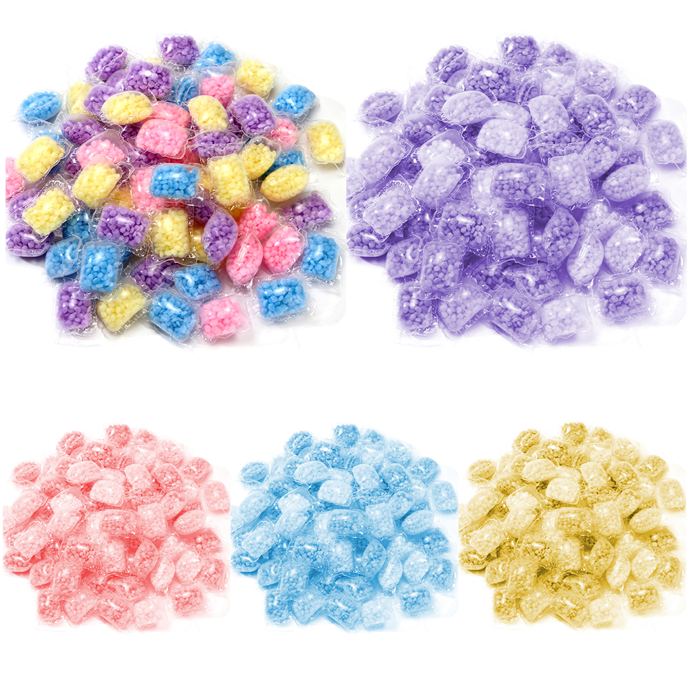 100PCS Laundry Scent Beads Granule Detergent Soft Clothing Capsule Ball for Washing Machine Diffuser Perfum Scent Booster Beads