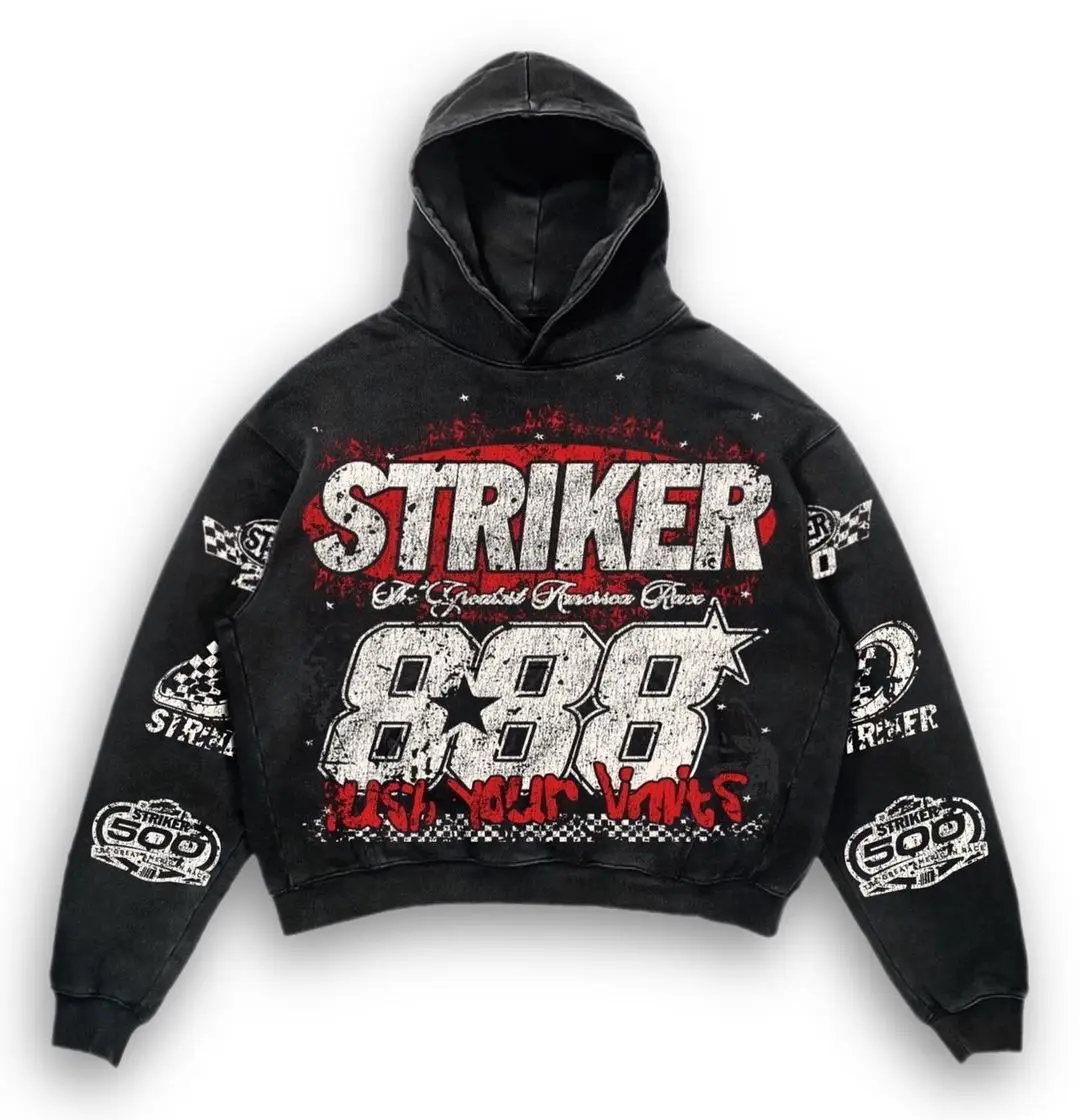 American striker print hoodies women graphic y2k top oversized hoodie Couples Harajuku goth streetwear women clothes