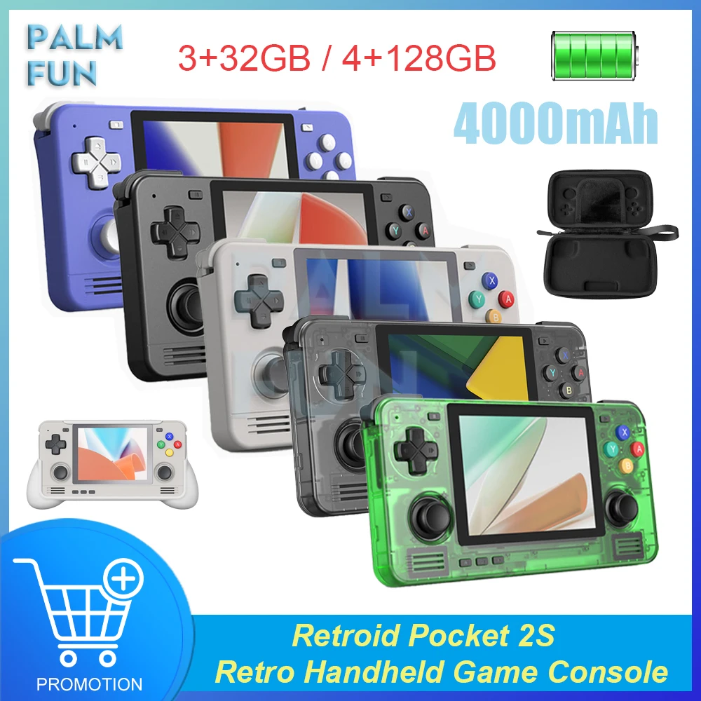 Retroid Pocket 2S Handheld Game Console 3.5Inch Touch Screen Portable Video Game Console Android 11 RP2S Retro Video Player Gift