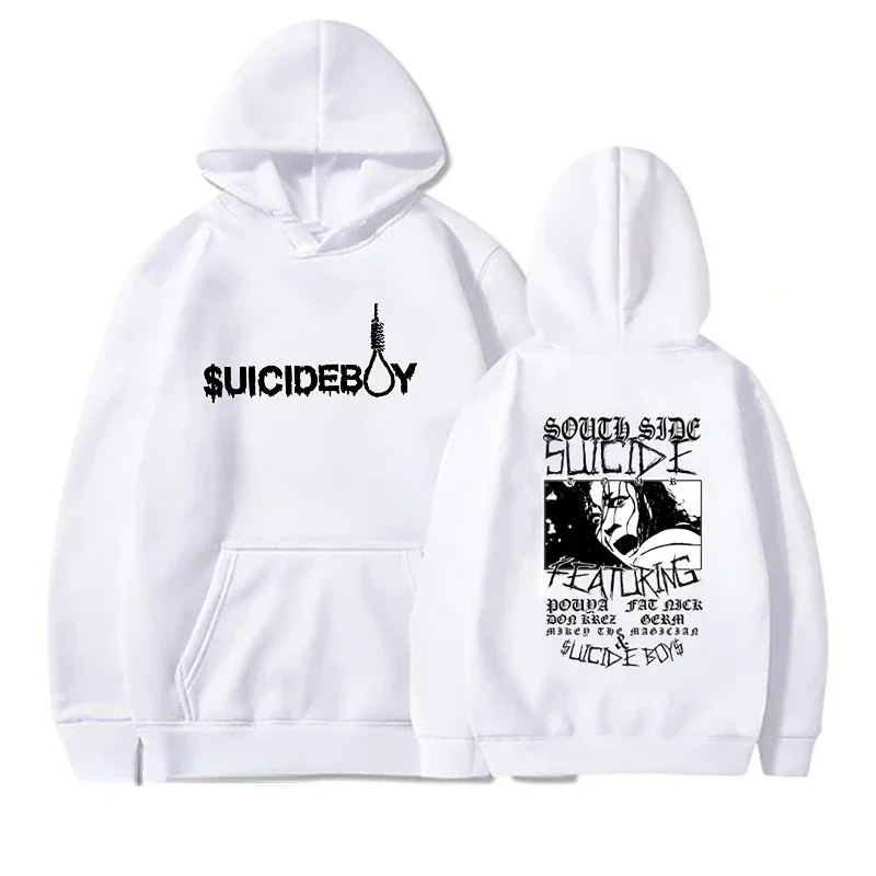 Vintage Suicideboy Hooded SweatShirt Men Women Harajuku Grey Day Rapper Hip Hop Streetwear Men's Hoodies Pullover Clothes Coat