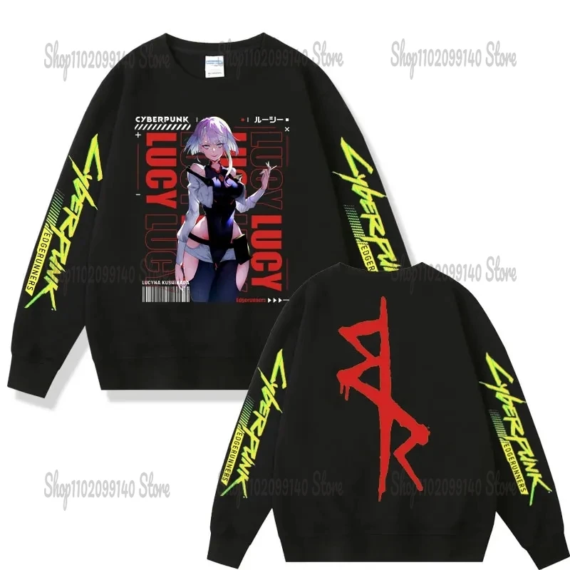 Cyberpunk Edgerunners Printed Hoodie Streetwear Pullovers Tops Long 2025 Sleeves Unisex Lucy David new Martinez Sweatshirts Winter