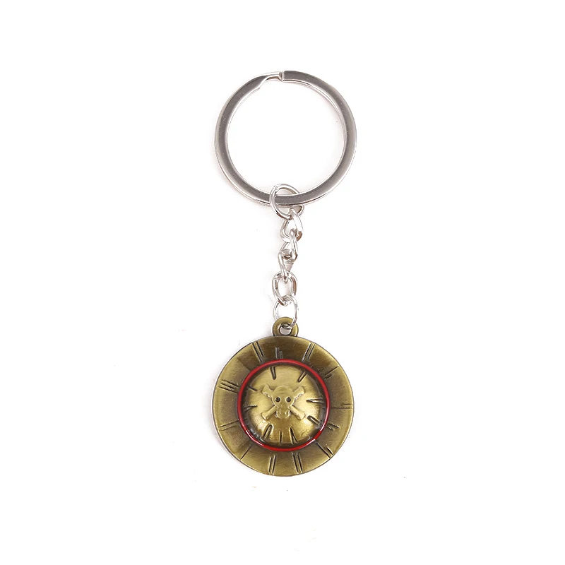 Anime 2025 One Piece Keychains Vintage Antique Bronze Plated new Edward Newgate Whitebeard Pendant Keyring Gifts for Christmas