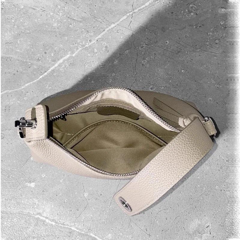 Free Shipping Shoulder Bags 2025 Genuine Leather Women's Pillow Classic Bag Soft Cowhide Totes High Quality Female Commute Handbag Gray