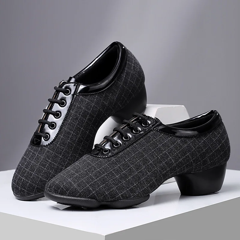 Breath Jazz Dance Sneakers For Men Women Durable Skidproof Soft Soles Latin Ballroom Dancing Shoes Street Dance Shoes Size 34-45