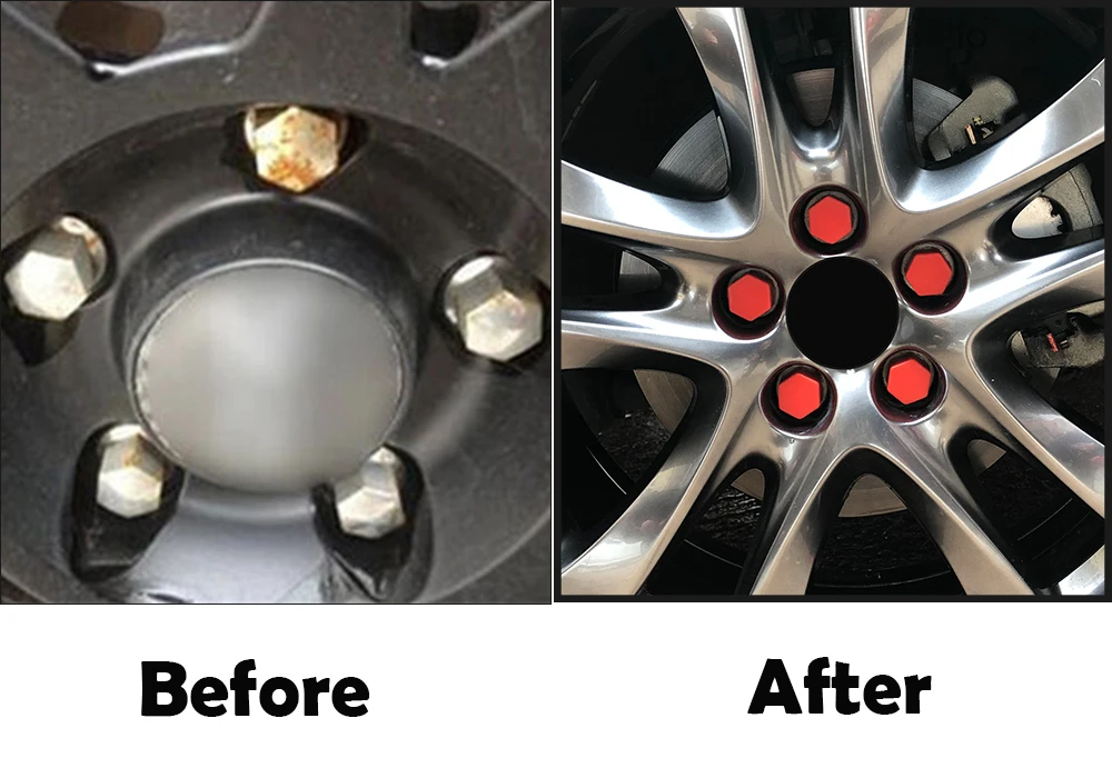 20pcs 17mm 19mm 21mm Black Car Wheel Caps Bolts Covers Nuts Silicone 2025 Auto Wheel Hub new Protectors Screw Cap styling Anti Rust Cover