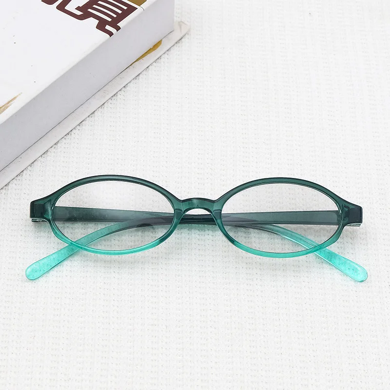 Vintage Glasses Women Oval Blue Light Glasses Y2K Computer Game Glasses Unisex Anti-blue Light Glasses Black Frame Flat Glasses