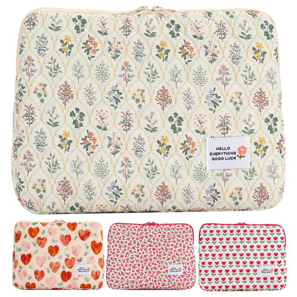 Computer Briefcase Computer Bag Pocket Protective Soft Padded Polyester Vertical Case Zipper Cover Compatible for 14 in Notebook smile