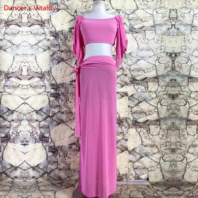 2025 Belly Dance Costumes for Women Half Sleeves Top+long Skirt 2pcs new Belly Dancing Suit Female Oriental Dance Skirt Outfit 6XL