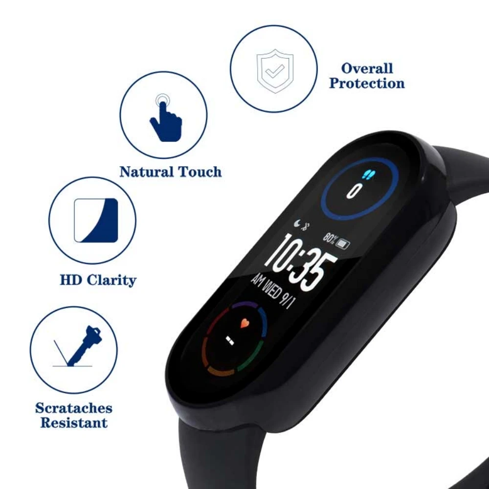 in Screen Protector Film For Xiaomi Mi Band Smart Wristband Full Coverage PC Cover Shockproof Frame Miband Case