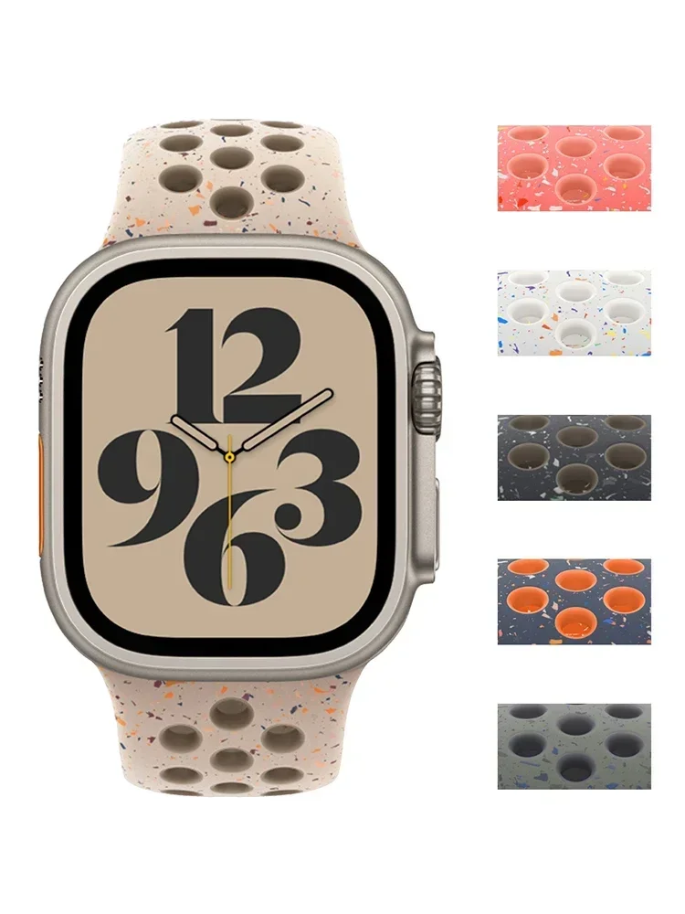 Silicone Strap for Apple Watch Band Ultra2 49mm Series 9 8 7 41mm 45mm 38mm 42mm Sport Bracelet IWatch 7 6 SE 5 4 3 44mm 40mm