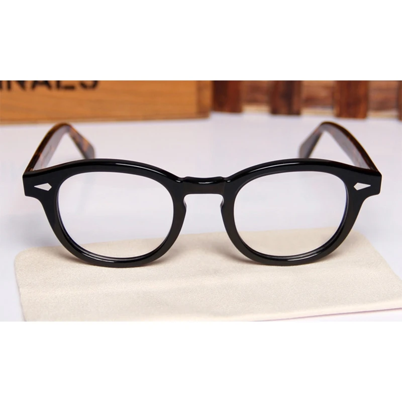 Johnny Depp Lemtosh Reading Glasses for Men and Women Luxury Brand Acetate Blue Light Blocking Stitching Presbyopic Glasses