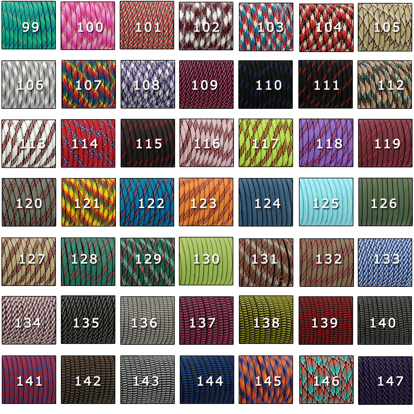 YOUGLE 550 Paracord Paracord Parachute Cord new Lanyard Rope Tent Guyline Mil Spec Type III 7 Strand 2025 Core 50-100 FT 279 Colors