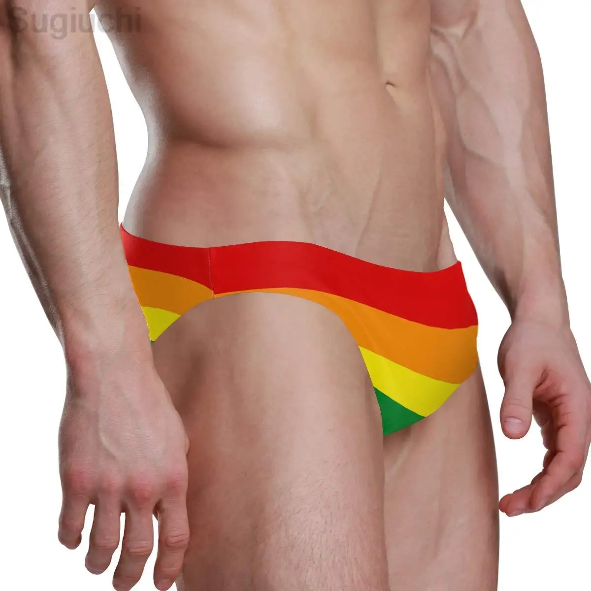 2023 new Sexy Swim Brief Bikini Flag of Rainbow 2025 Gay More COUNTRY Men Beach Athletic Swimwear Briefs Sports Shorts