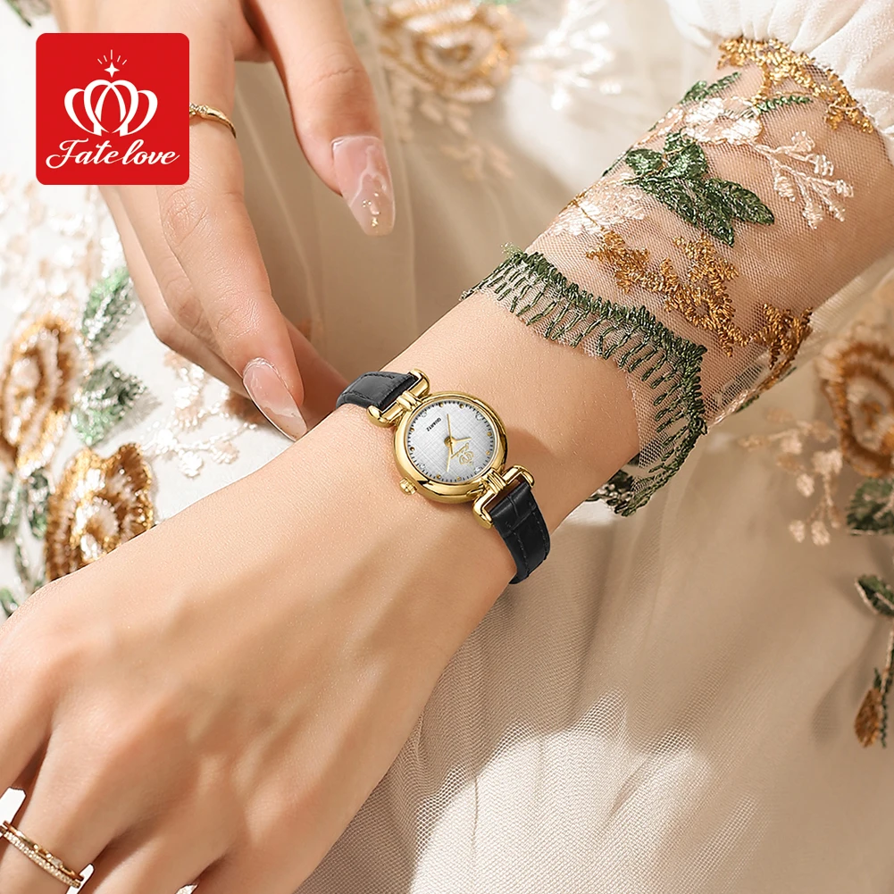 Fate Love 905 Quartz Elegant Women's Watches Waterproof Small Dial Leather Ladies Wristwatch Retro Original Watch For Women